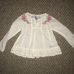 Guess Toddler 4T Long Sleeve Embroidered Shirt